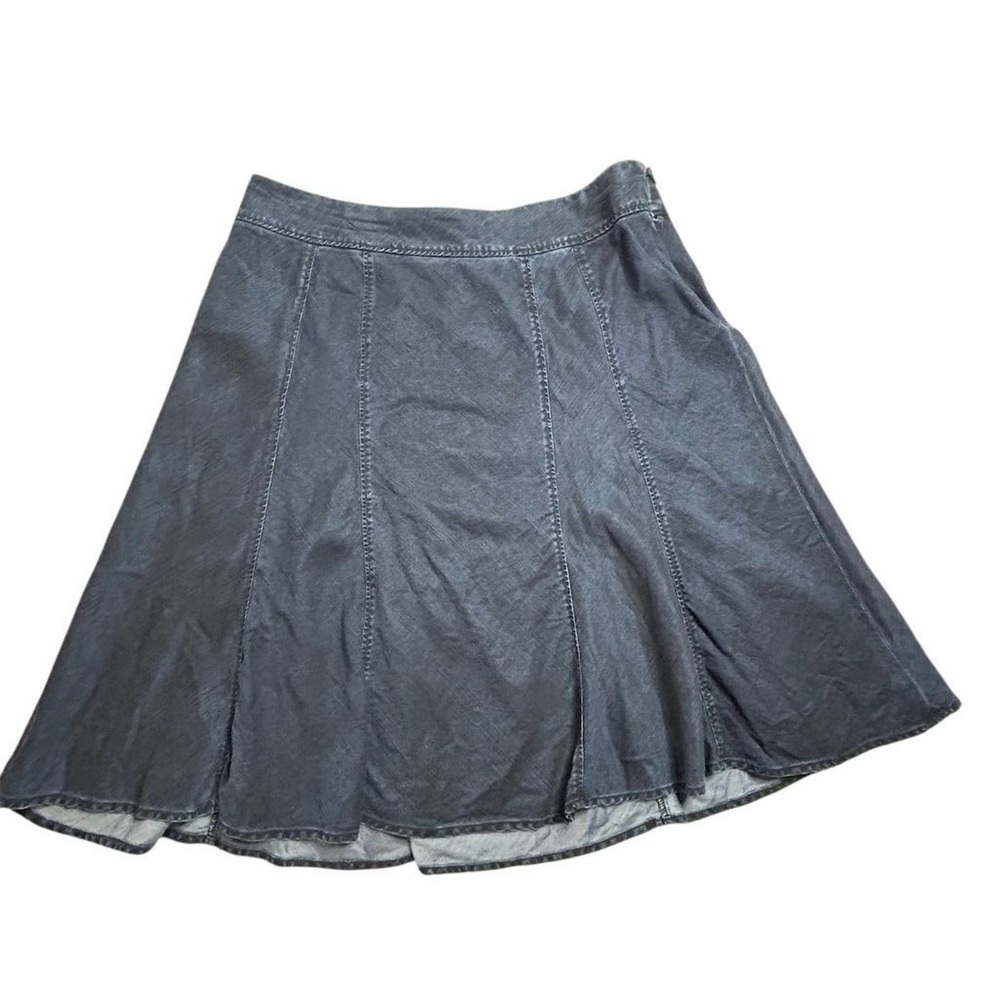 Coldwater Creek Women's XL Blue A-Line Midi Skirt Casual‎ Pleated